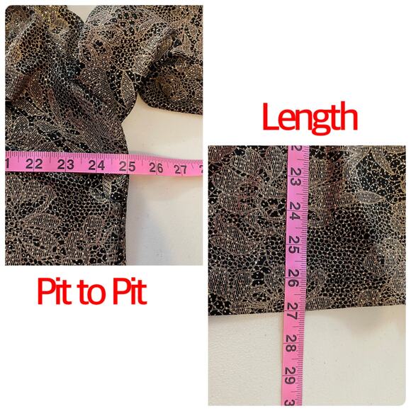 Patra Vtg Black Gold Glitter Evening 2 Pc Dress & Jacket Formal Maxi Dress 20 - Picture 14 of 17